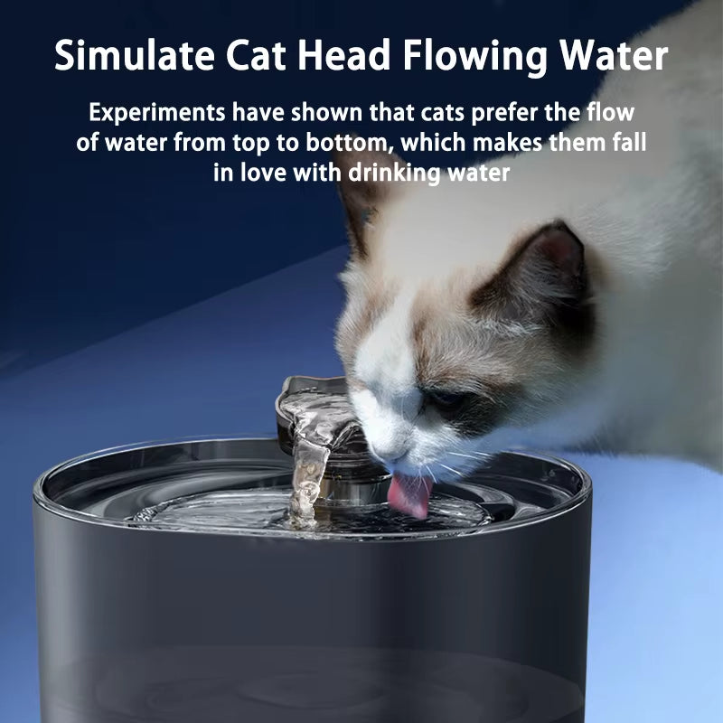 Petavista Automatic Cat Water Fountain with Filters Ultra Silent USB Electric Water Pump Cats Dog Pet Drinking Water Dispenser