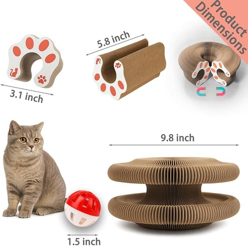 Interactive Foldable Cat Scratching Board with Ball – Interactive Cat Toy for Mental & Physical Exercise