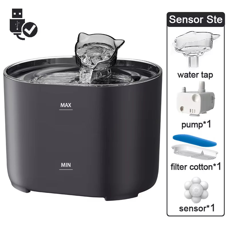 Petavista Automatic Cat Water Fountain with Filters Ultra Silent USB Electric Water Pump Cats Dog Pet Drinking Water Dispenser