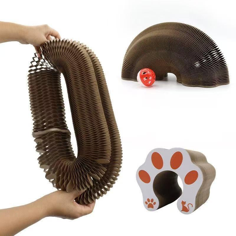 Interactive Foldable Cat Scratching Board with Ball – Interactive Cat Toy for Mental & Physical Exercise
