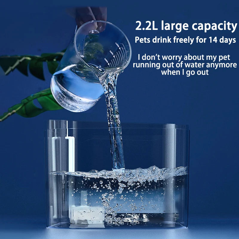 Cat Water Fountain Automatic Cats Dog Drinking Fountain with Recirculate Filters USB Electric Water Pump Pet Cat Water Dispenser