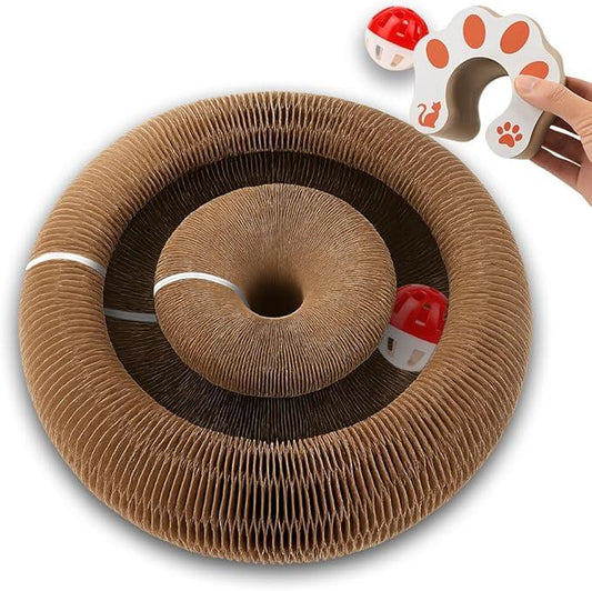 Interactive Foldable Cat Scratching Board with Ball – Interactive Cat Toy for Mental & Physical Exercise