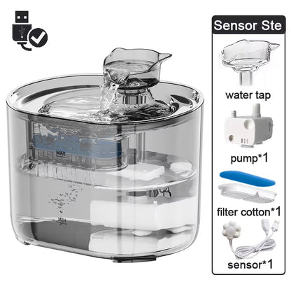 Cat Water Fountain Automatic Cats Dog Drinking Fountain with Recirculate Filters USB Electric Water Pump Pet Cat Water Dispenser